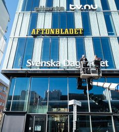 Ny Svenska Dagbladet-logga, nu med gemener. Foto: Ebba Bonde/SvD
