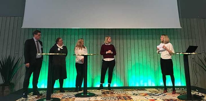 Förra årets programkonferens: Martin Jonsson (Gestamp), Annika Borgenstam (KTH), Margareta Groth (Vinnova), Jennica Broman (Novigi) och Anna-Karin Nyman (Jernkontoret).