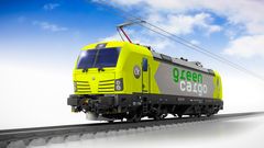 Vectron AC-lok från Siemens Mobility i Green Cargo-design