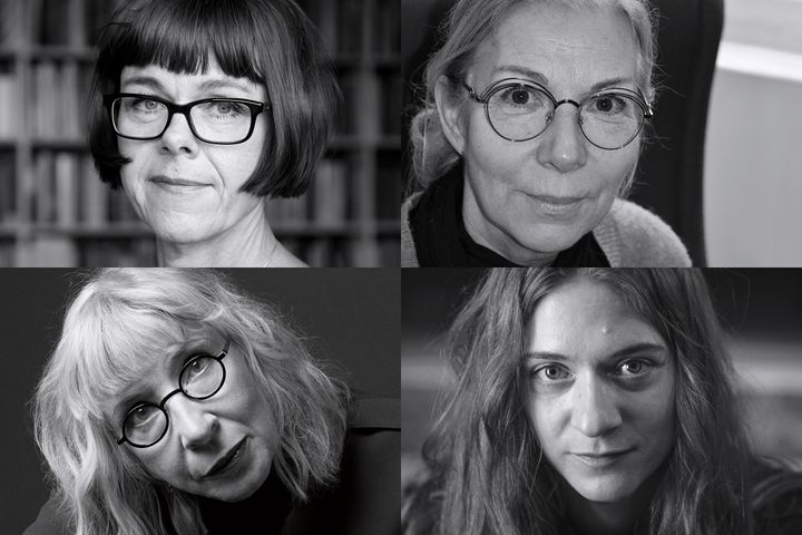 Hillevi Ganetz, Ylva Elvin-Nowak, Suzanne Osten, Nina Jeppsson. Fotokollage.