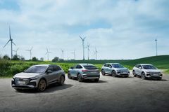 Nya Audi Q4 e-tron och Q4 Sportback e-tron bidrog till sänkta CO2-värden under 2021