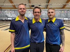 James, Martin, Jesper. EM-brons i 3-manna och Europarekord.