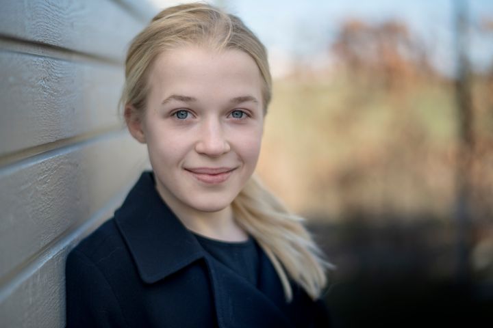 Sofia Nordblom, 12, från Mölndal, skrev bästa slutet på Ebbas historia. Foto: Björn Larsson Rosvall