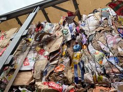 En transport med 14,5 ton plastavfall på väg till Indien som stoppades 2022-09-14. Foto: Tullverket / Länsstyrelsen i Skåne