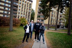Bra där!, Affe Ashkar,  Sai (Simon Wimmer), Aki (Aleksi Swallow), Dajanko (Dejan Milacic). Foto: Maria Lilja
