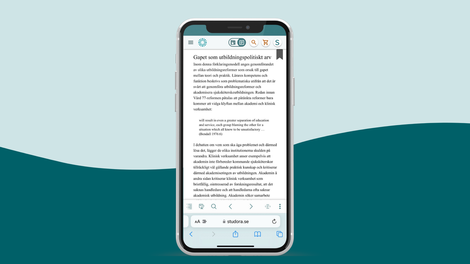 Studora e-bok mobil