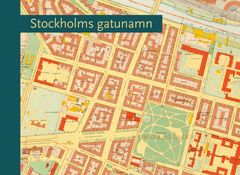 Omslag ”Stockholms gatunamn”. Form: Bitte Granlund.