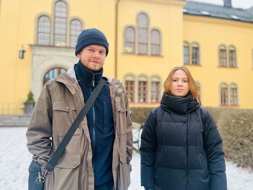 David Burman och Lovisa Mercurio, ungdomsombud i Linköpings kommun.