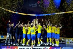 Herrlandslaget firar VM-guld 2022