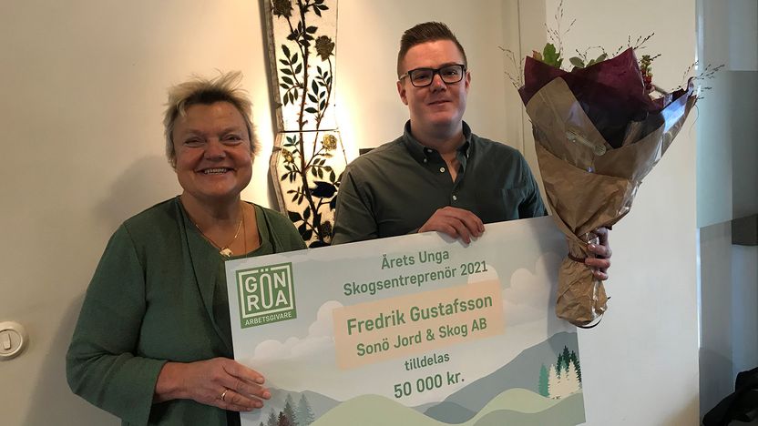 Årets Unga Skogsentreprenör 2021 är Fredrik Gustafsson