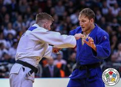 För Robin Pacek (i blått) kan resultatet på VM bli avgörande för om han lyckas kvalificera sig till sitt andra OS. Foto: IJF.