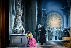 Tosca, Kungliga Operan 2023. Christina Nilsson och Karl-Magnus Fredriksson. Foto: Kungliga Operan / Sören Vilks.