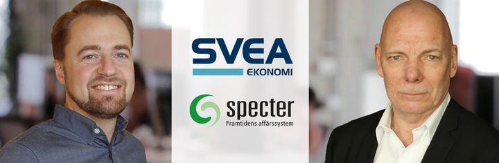 Mattias Bratt, VD, Specter och Torbjörn Malmqvist, Partner Manager, Svea Ekonomi