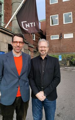 Erik Isaksson, rektor och Henrik Staaf, lektor och lärare på NTI Gymnasiet Johanneberg.