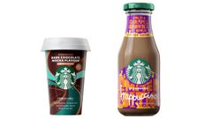 Två nyheter i Starbucks Ready to Drink-sortiment: Starbucks® Dark Chocolate Mocha med havssalt och Starbucks Frappuccino® Salted Caramel Brownie.