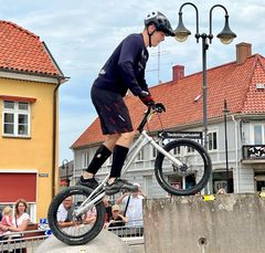 Ludvig Andersson, Arvika IS , vann SM i cykeltrial.