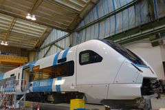 Nu börjar Västtrafiks nya tåg, ZEFIRO Express, ta form i Tyskland. Det första tåget börjar testköras nu i veckan. Foto: Bombardier Transportation