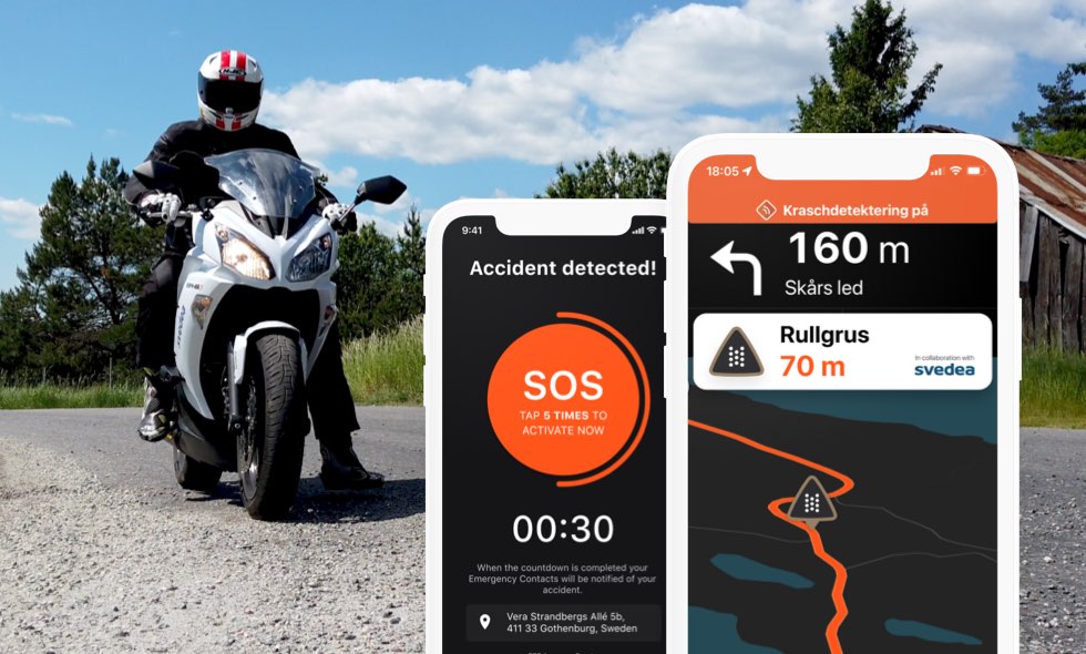 Svedea inleder samarbete med Detecht, en app som innehåller en rad funktioner för att öka säkerheten för motorcyklister.