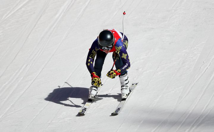 I sitt första paralympiska spel slog Ebba Årsjö till med ett brons i störtlopp. Medaljen var Sveriges första. Foto: Karl Nilsson / Sveriges Paralympiska Kommitté