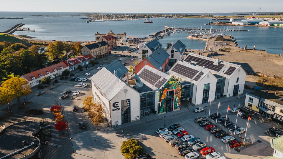 Campus Varberg från ovan