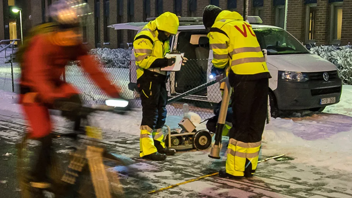 Fältmätningar har genomförts med VTI:s portabla friktionsmätare.