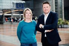 EU-experten Ylva Nilsson och Expressens reporter Niklas Svensson. Foto: Olle Sporrong