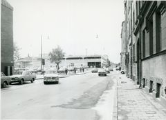 Kvarteret Ankarstocken sett från Repslagaregatan 1972. Bild från Norrköpings stadsarkiv.