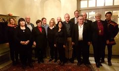 Representatives of the Church of Sweden, the Sami Parliament, the Ministry of Culture and a number of museums and institutions gathered for round table talks in Uppsala on the repatriation of Sami remains. Photo: Lisbeth Hotti.