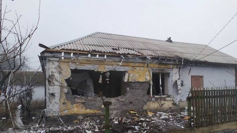 Bostadshus i Mariupol, Ukraina, 3 mars 2022. Bild: Läkare Utan Gränser