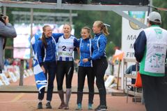 IFK Göteborgs damer överlägsen segrare i finska Venla-stafetten. Bild: Tilda Andersson