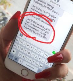 Från och med 14 november får alla blodgivare i Uppsala ett tack-sms.