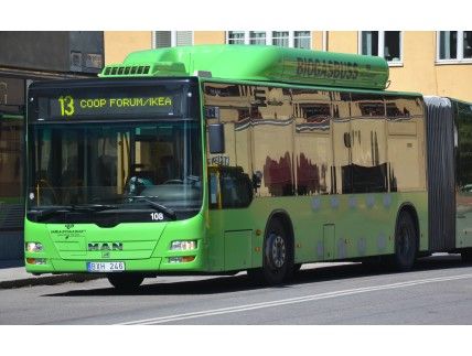 Grön biogasbuss/UL/Kollektivtrafik