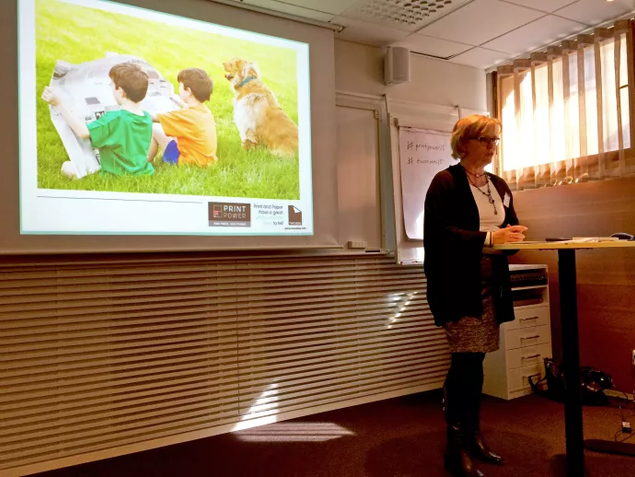 Fullsatt seminarium för Grafiska Företagen på Skogsnäringsveckan