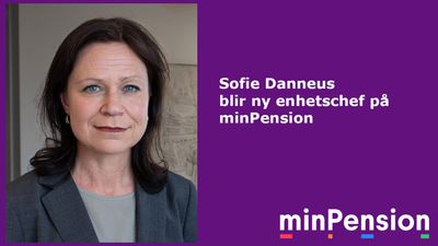 Sofie Dannaeus börjar som enhetschef på minPension