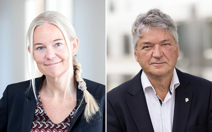 Petra Sörling, vd på Rosengård Fastighets AB och Anders Nordstrand, vd på Sveriges Allmännytta.