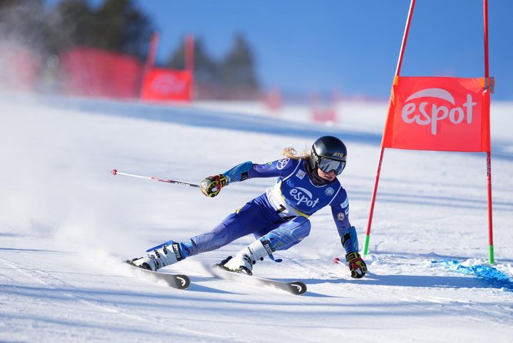 Ebba Årsjö vann sitt tredje raka VM-guld när hon vann torsdagens storslalom. Foto: Oscar Olsson/Parasport Sverige