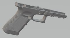 Exempel på 3D-ritning till pistolstomme från förundersökning