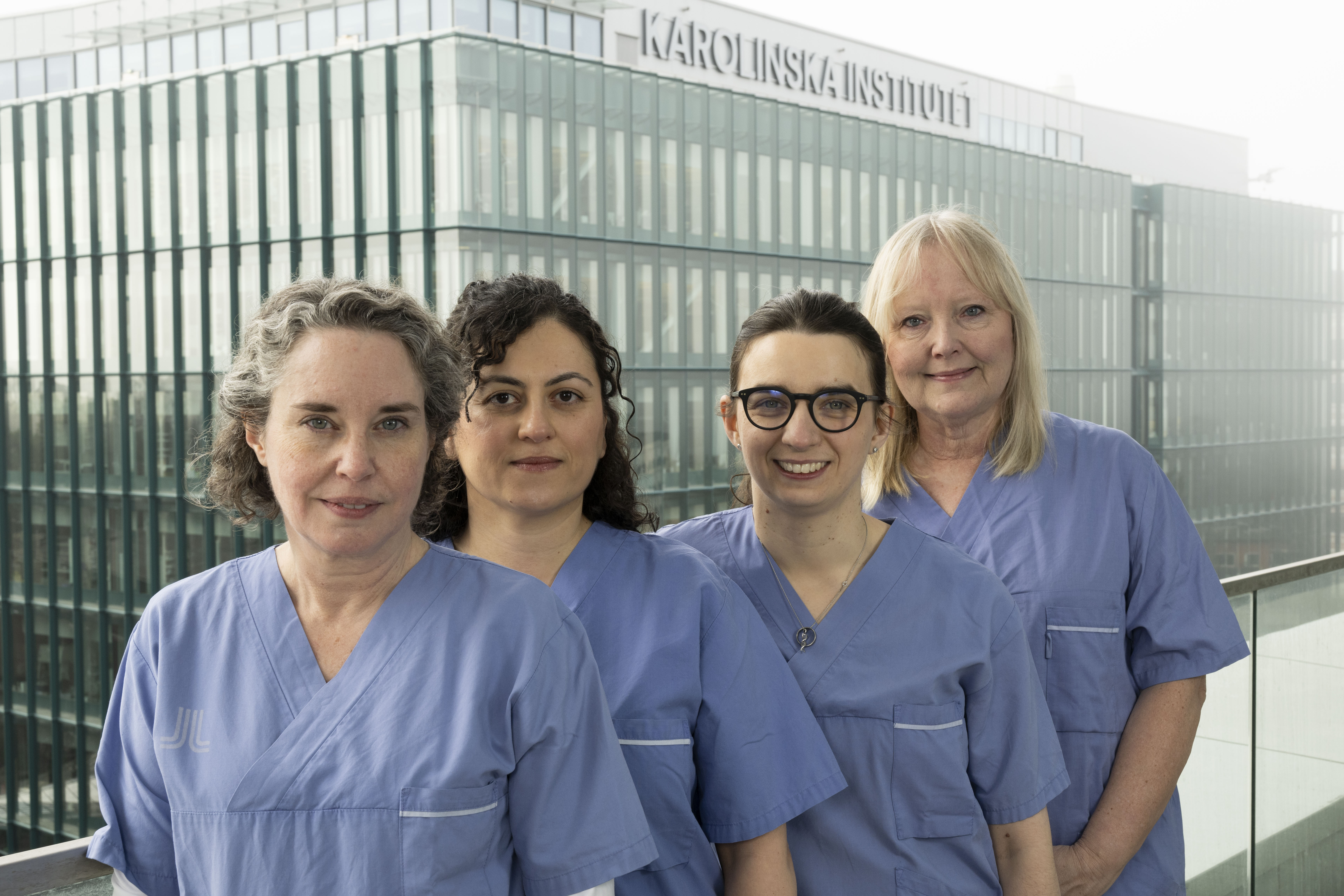 Forskargruppen bestående av Kristina Lagerstedt Robinson, Fulya Taylan, Bianca Tesi och Ann Nordgren. Foto: Ulf Sirborn