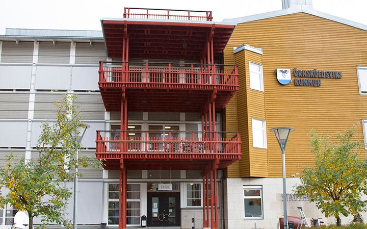 Fasad på stadshuset kronan