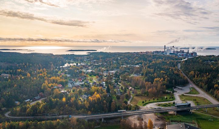 Flygbild Husum-Grundsunda