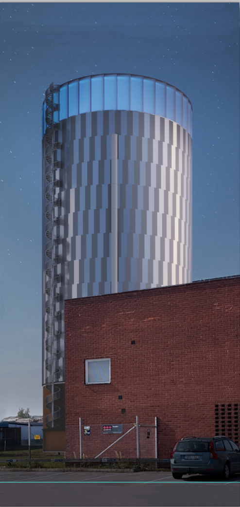 Så här ska Örebros nya landmärke se ut då den står klar. I fredags togs första spadtaget. Ackumulatortanken ska bidra till ett stabilt, kostnadseffektivt och klimatsmart energisystem för hela Örebro.