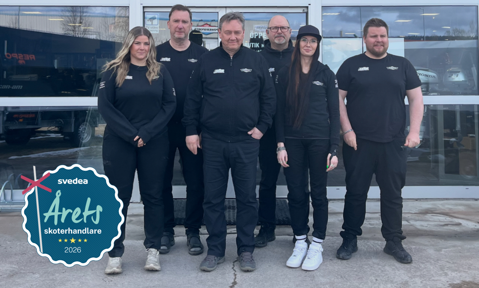 MJM Powersports i Gällivare är Årets Skoterhandlare 2026.