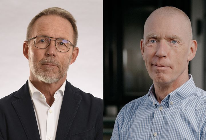 Cliff Hansen (t.h.) träder in i VD-rollen för Studentlitteratur AB. Stefan Persson (t.v.) fortsätter som senior advisor.