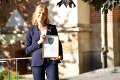 Jenny Rångeby på Kungsholmens gymnasium/Stockholms Musikgymnasium får utmärkelsen årets rektor på gymnasieskolan. Foto: Pelle Mårtenson