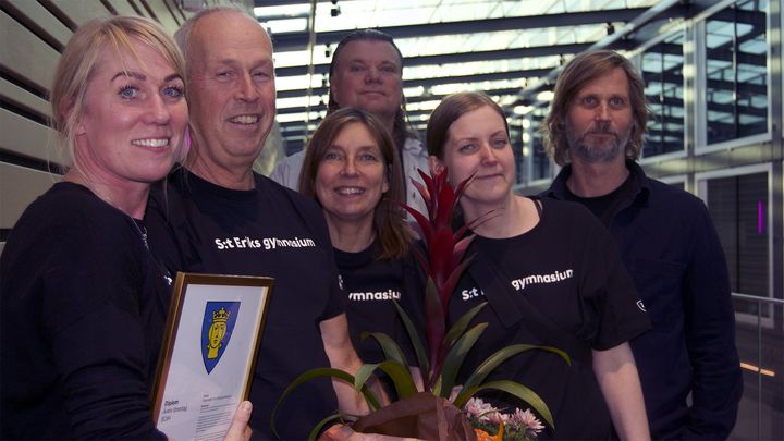 Hyllat lärarlag från S:t Eriks gymnasium.