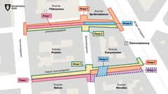 Karta med projektområden inritade.