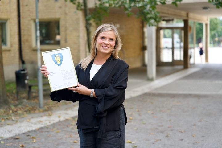 Utmärkelsen årets rektor i grundskolan går till Anna Stjelke på Eriksdalsskolan på Södermalm.