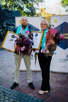 Fredrik Köhler på Spånga gymnasium och Heléne Wissing på Polhems anpassade gymnasieskola har utsetts till Årets yrkeslärare i Stockholmsregionen. Foto: WorldSkills Sweden
