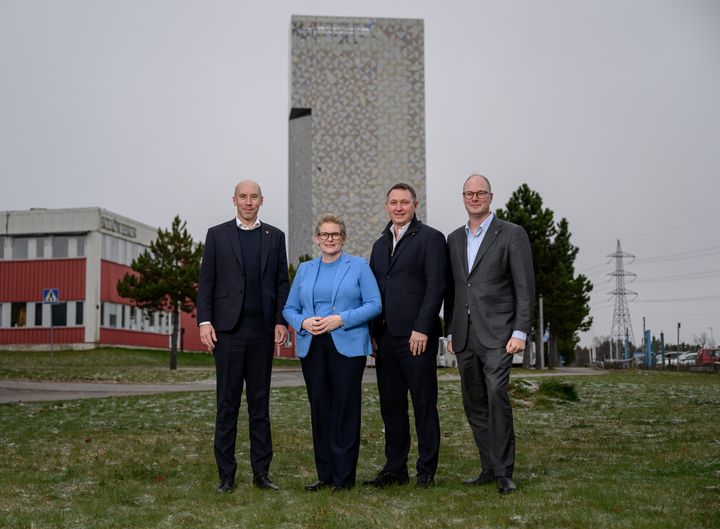 Från vänster: Simon Åström, Karin Wanngård, Kim Källström, Anders Österberg