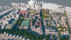 Visionsbild 3D-modell, Slakthusområdet.